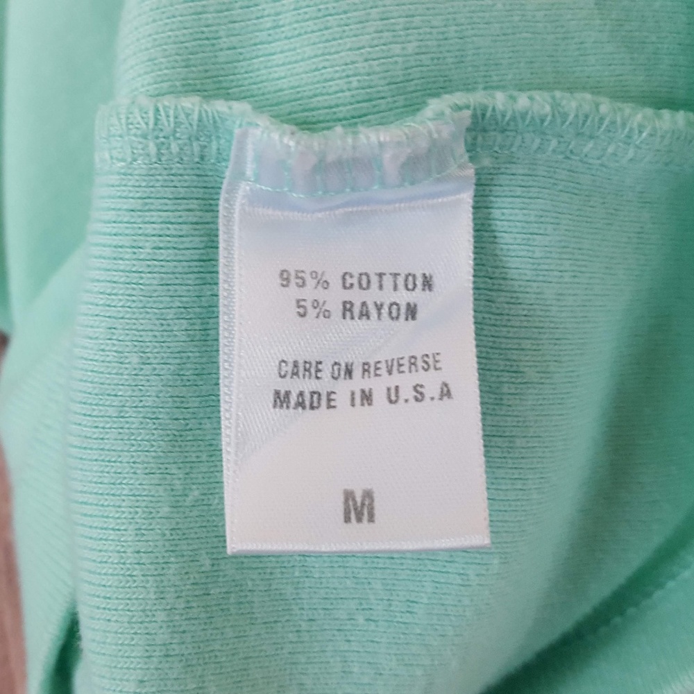 Barbara Lesser, Ruffle Trim V-Neck Top, Green, M - Picture 6 of 7